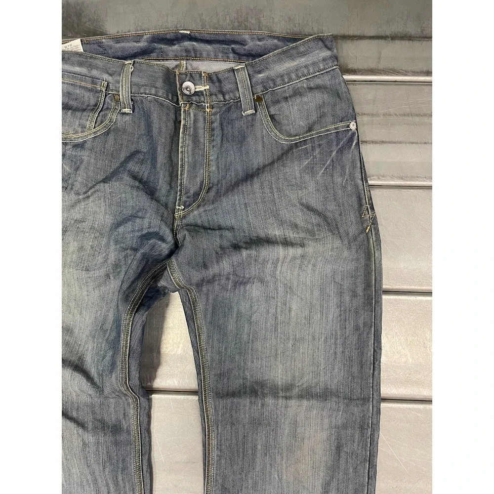 VTG‎ Levis 514 Jeans Mens 34X34 Blue Medium Wash Denim Slim Straight Distressed